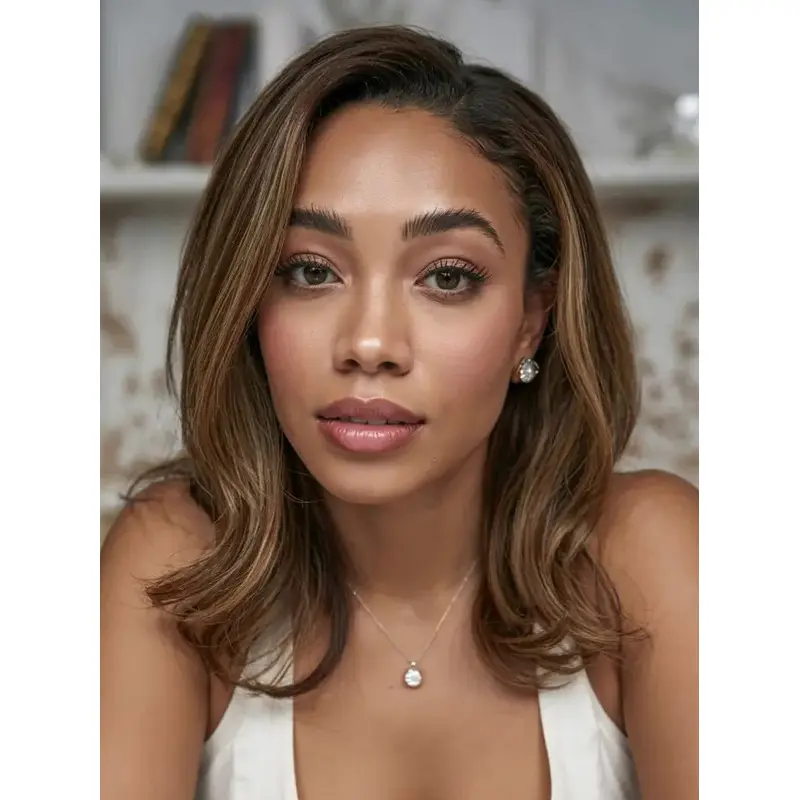 African Wigs Human Hair Ombre tone Wavy Layered Wigs