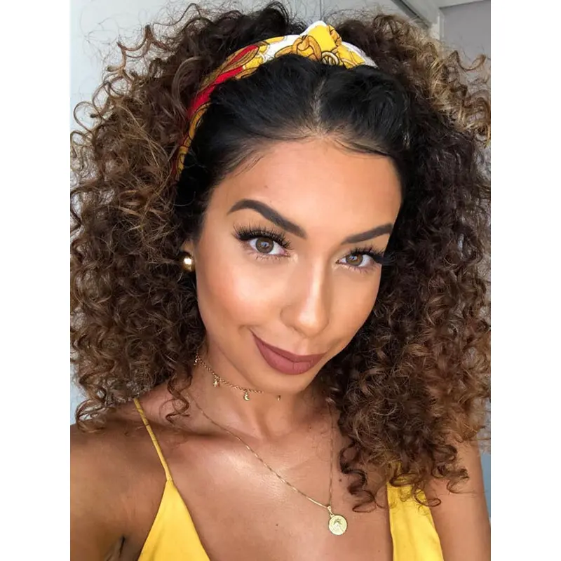 Wigs For African American Hair Without Bangs Monofilament 16" Wigs