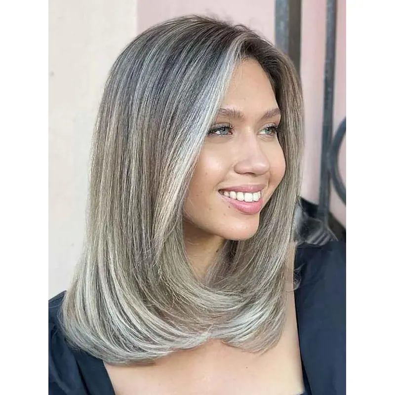 Lace Wigs Synthetic Perfect Without Bangs Wigs Straight Lace Front Wigs