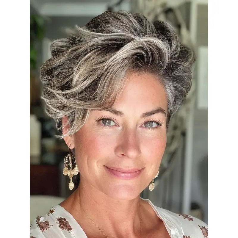 Short Lace Front Wigs Ombre/2 Tone 6" Layered Wigs