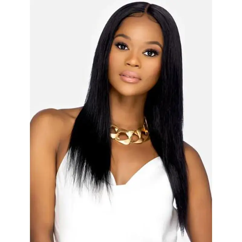 Black Lace Front Straight Sassy Long African Hairstyles