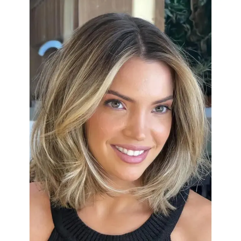 Blonde Wigs Wavy Synthetic Wigs High Quality Without Bangs Lace Front Wigs