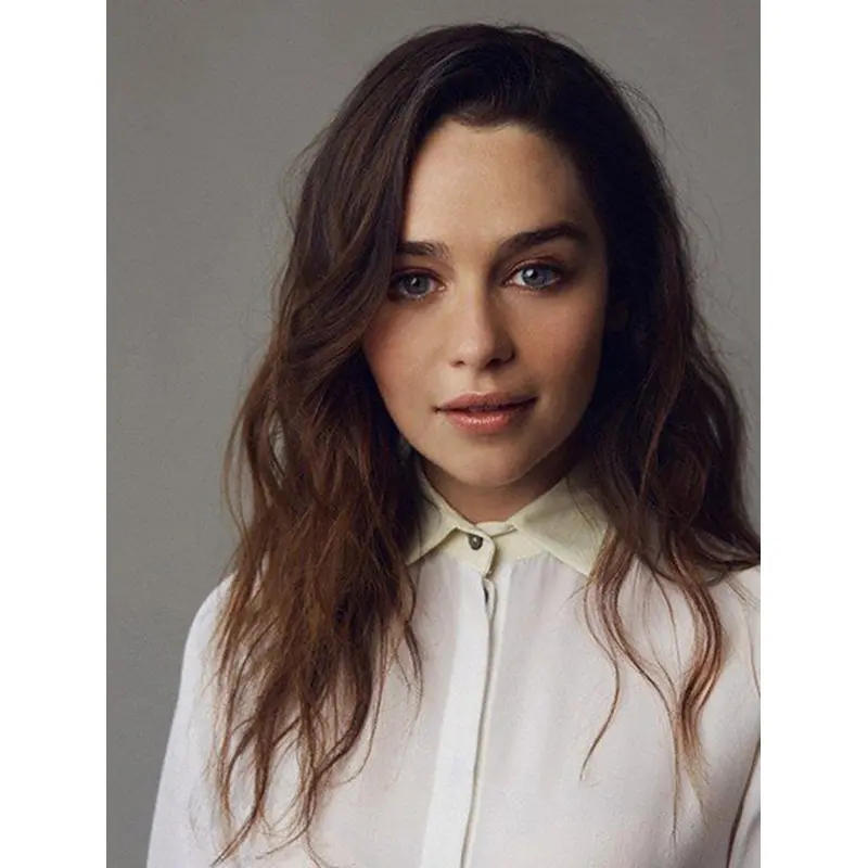 Wavy 18" Long Brown Synthetic Emilia Clarke Wigs