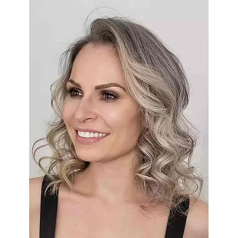 Best Mid Length Wigs Blonde Lace Front Wigs Curly Synthetic Wigs