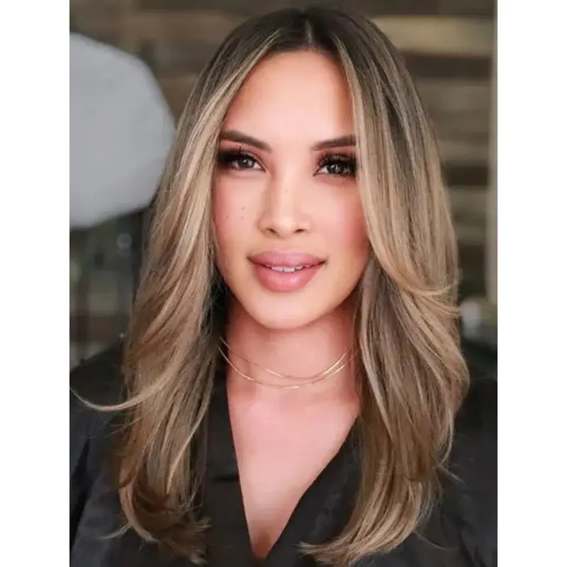 Brown Wig Online Straight Shoulder Length Wigs Lace Front Wigs
