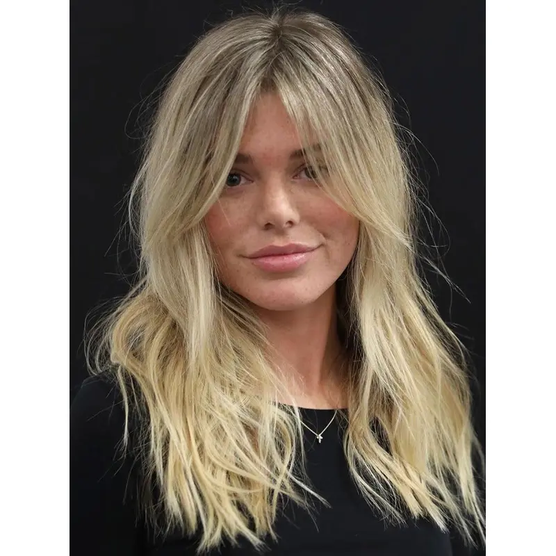 Monofilament Wavy 16" Wig Blonde Long