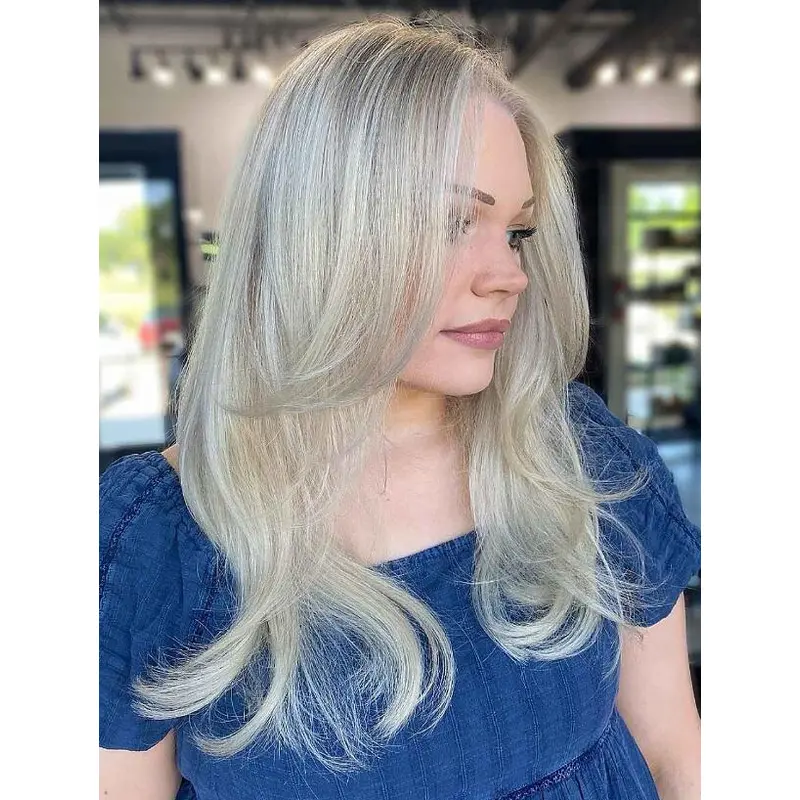Wigs For Women Wavy Natural Lace Front Blonde Synthetic Long Layered Wigs