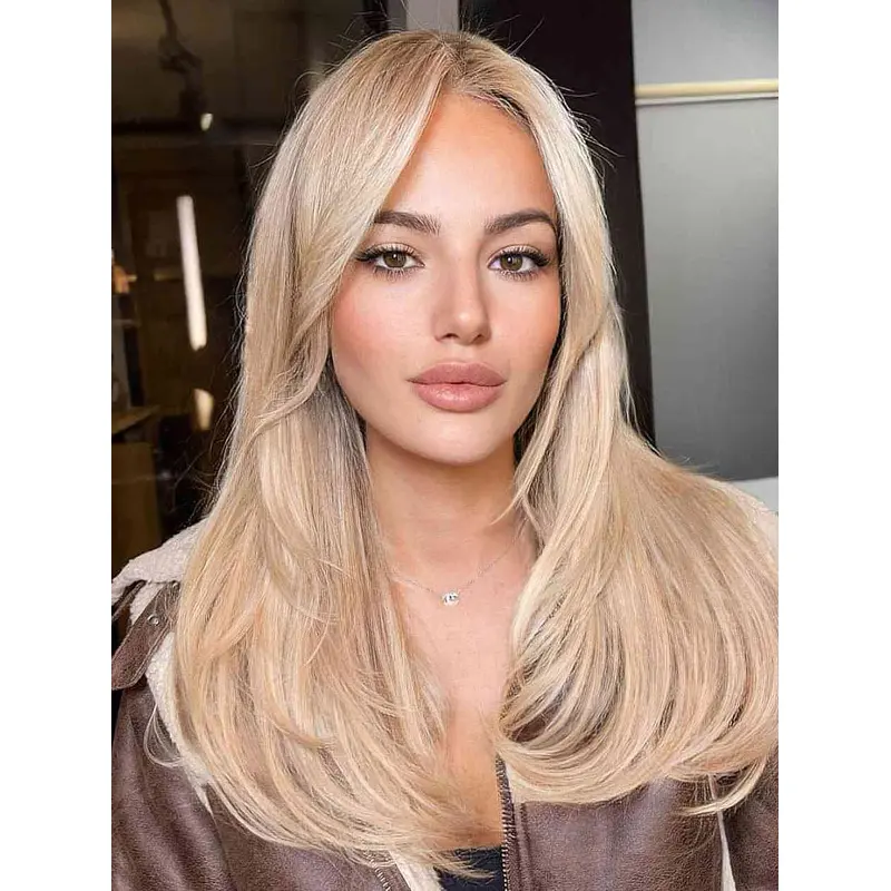 Layered Synthetic Lace Front 16" Wigs Long Hair