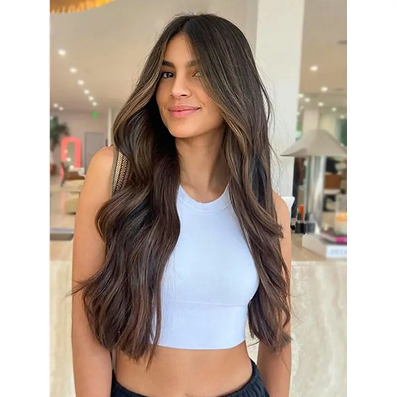 20" Without Bangs Monofilament Extra Long Wig