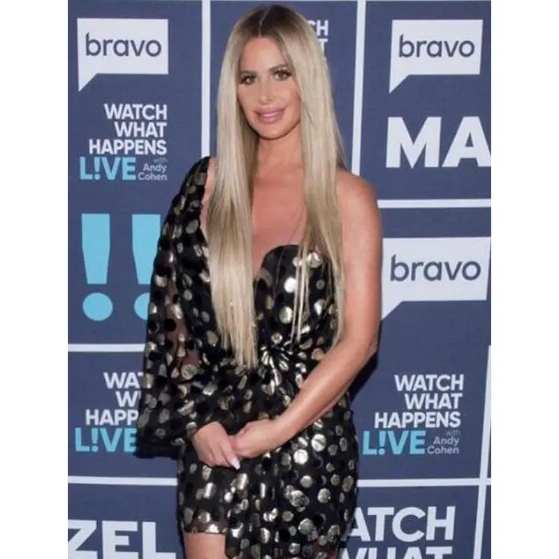 Lace Front Long Without Bangs Synthetic 25" Platinum Blonde Straight Kim Zolciak Wigs