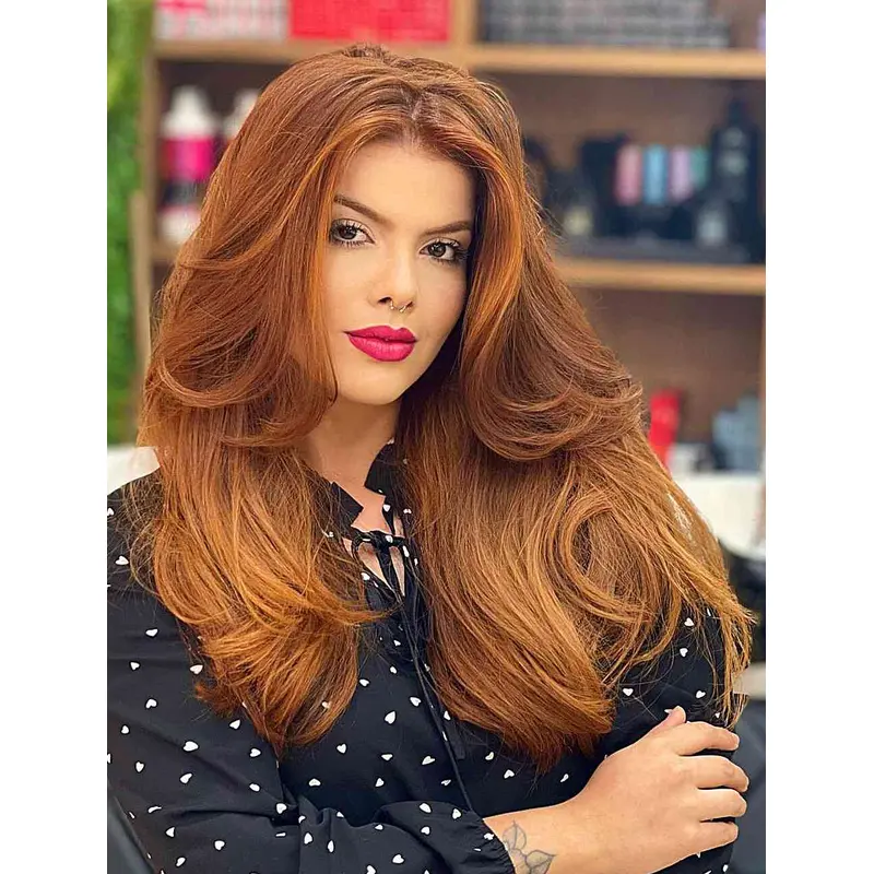 Long Hair Wigs That Look Real Layered Lace Front Wigs Synthetic Wigs