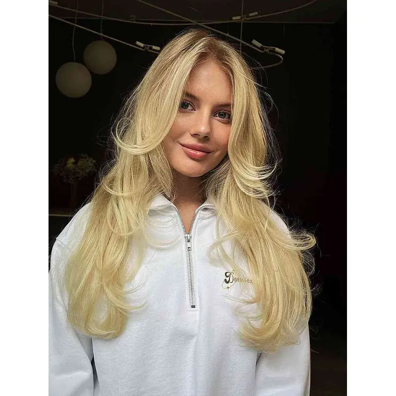 Long Layered Wigs Synthetic Wavy Wigs Lace Front Wigs