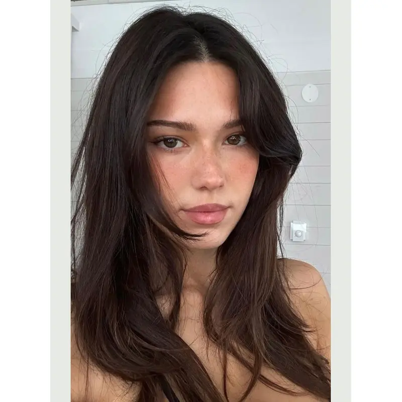 With Bangs 16" Long Human Hair Wig