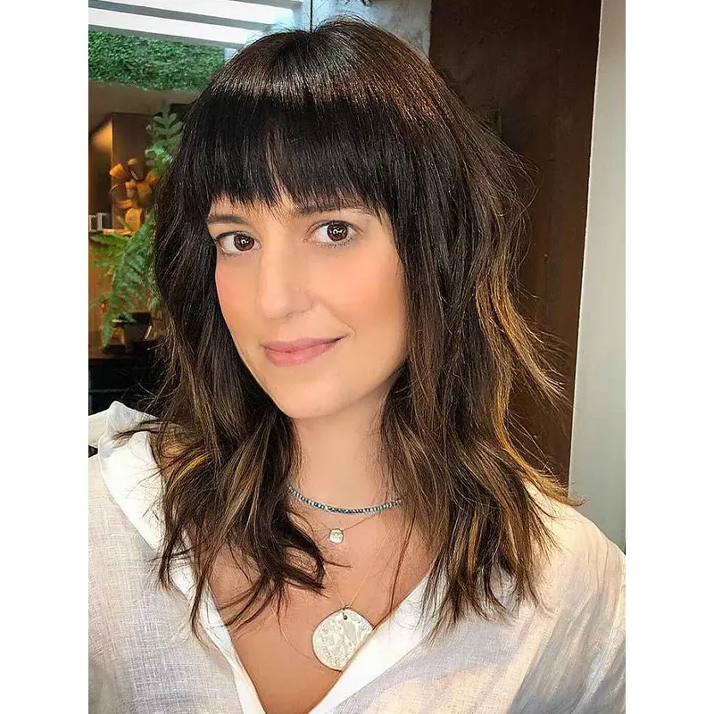 Wigs For Women Wavy Layered Wigs Lace Front Synthetic Wigs