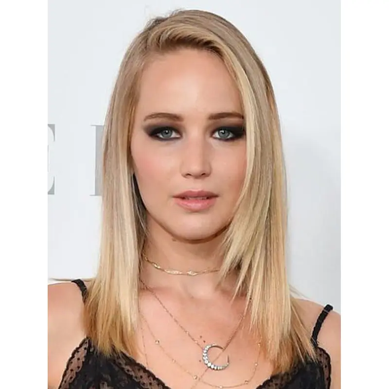 16" Lace Front Long Synthetic Straight Jennifer Lawrence Wigs