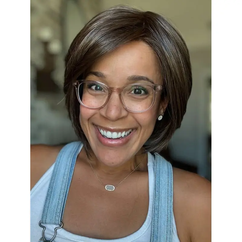 African American Wigs Layered Lace Front Short Wigs