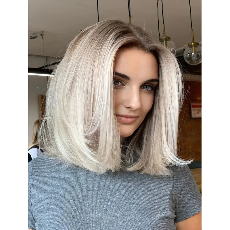 Ladies Wigs Straight Bobs Wigs Lace Front Synthetic Wigs