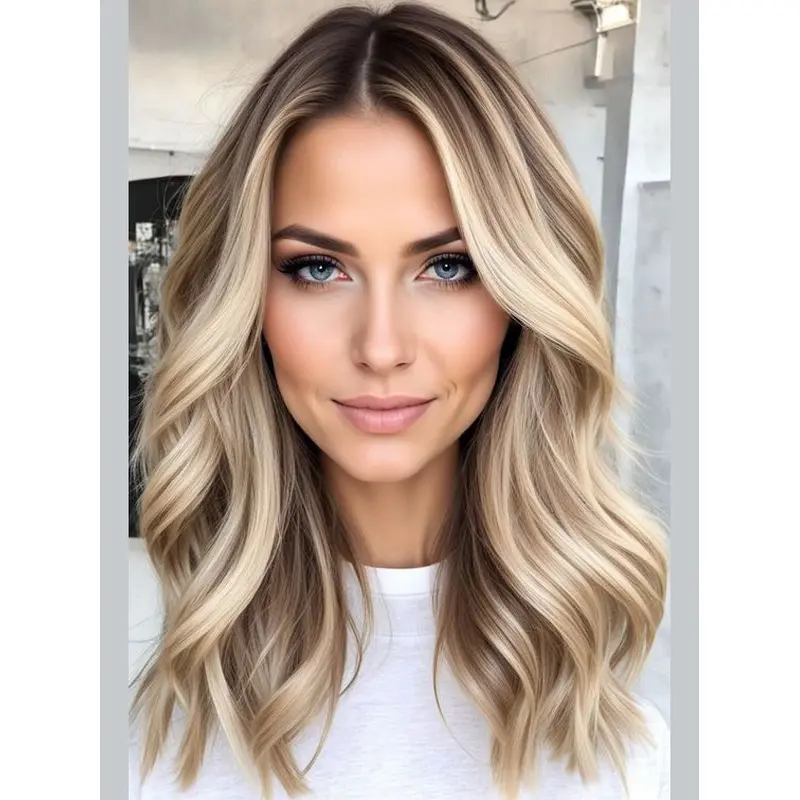 Long Wigs For Women Layered Wavy 16" Lace Front Wigs