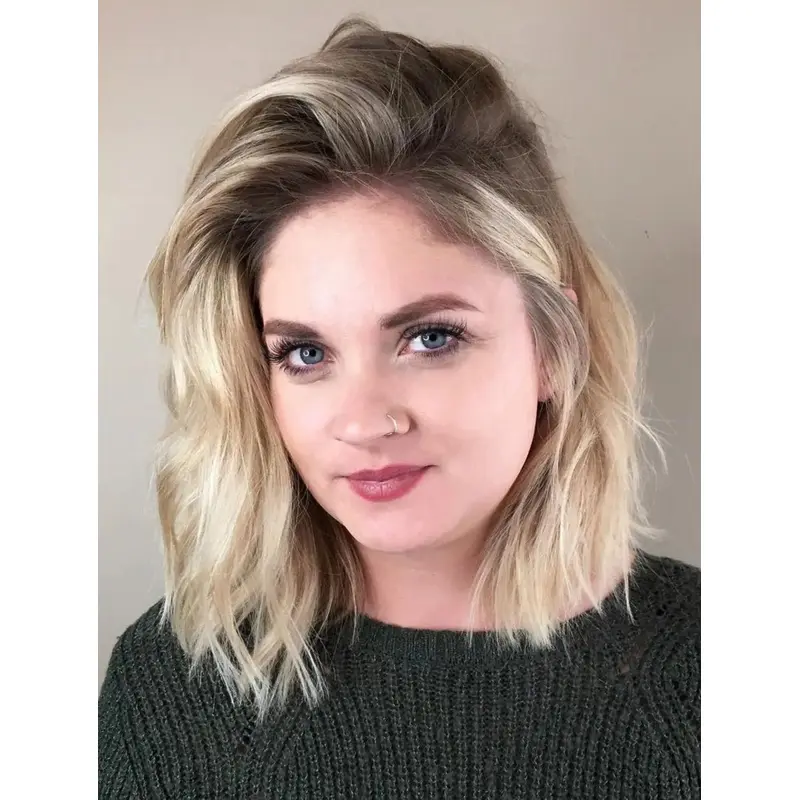 Best Mid Length Wigs Wavy Synthetic Wigs Lace Front Layered Wigs