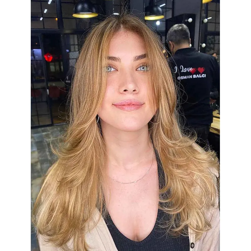 Wigs Long Hair Layered Wavy Wigs Synthetic Lace Front Wigs