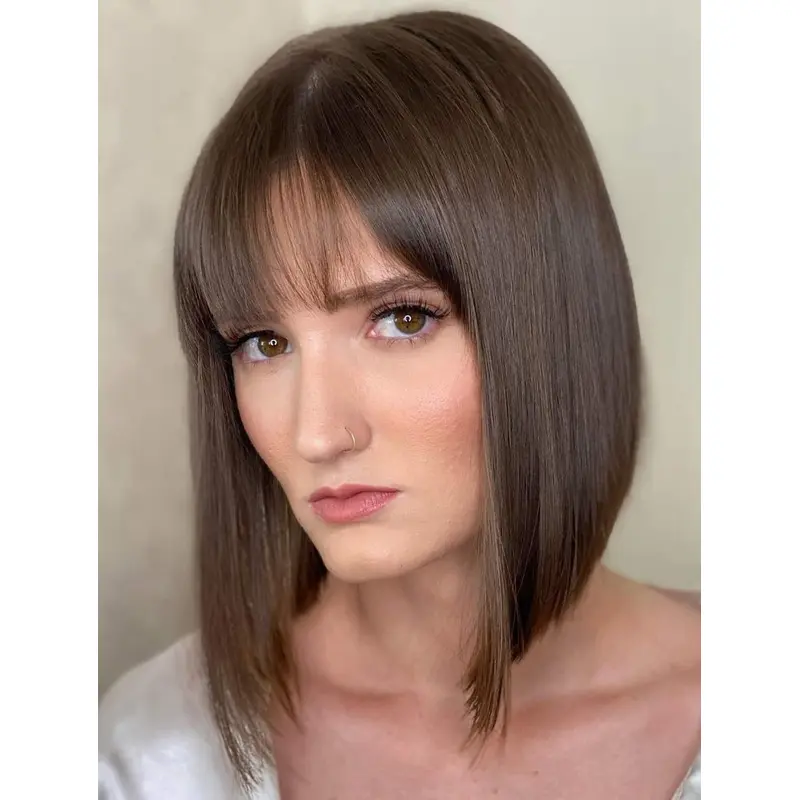 Lace Front Wigs Shoulder Length Straight Wigs Bobs Synthetic Wigs