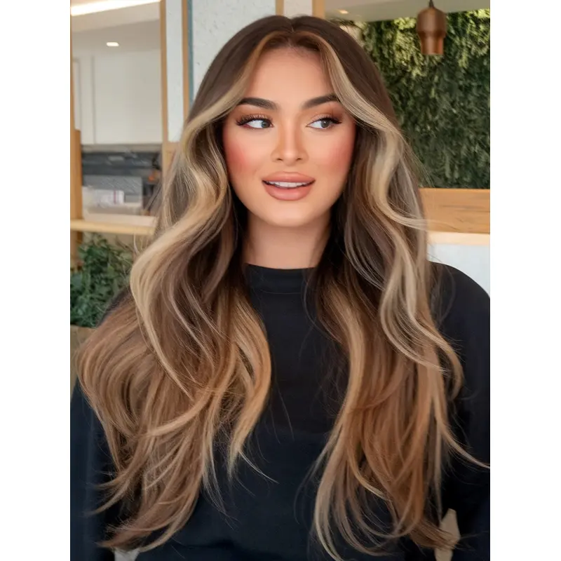 Very Long Wigs Remy Human Hair 24" Monofilament Without Bangs Wigs