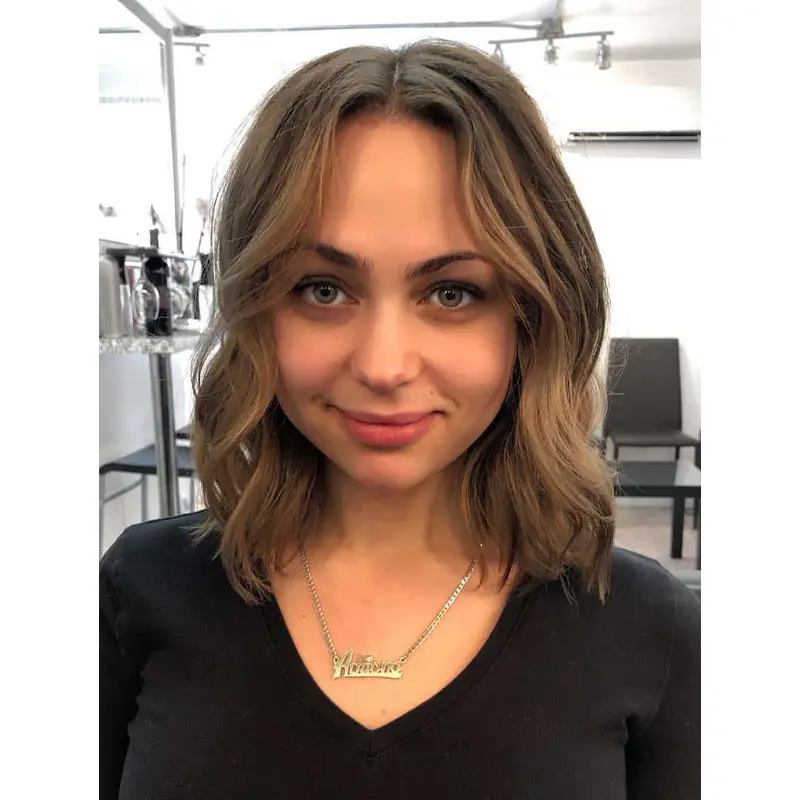 Best Mid Length Wigs Wavy Bobs Wigs Synthetic Lace Front Wigs