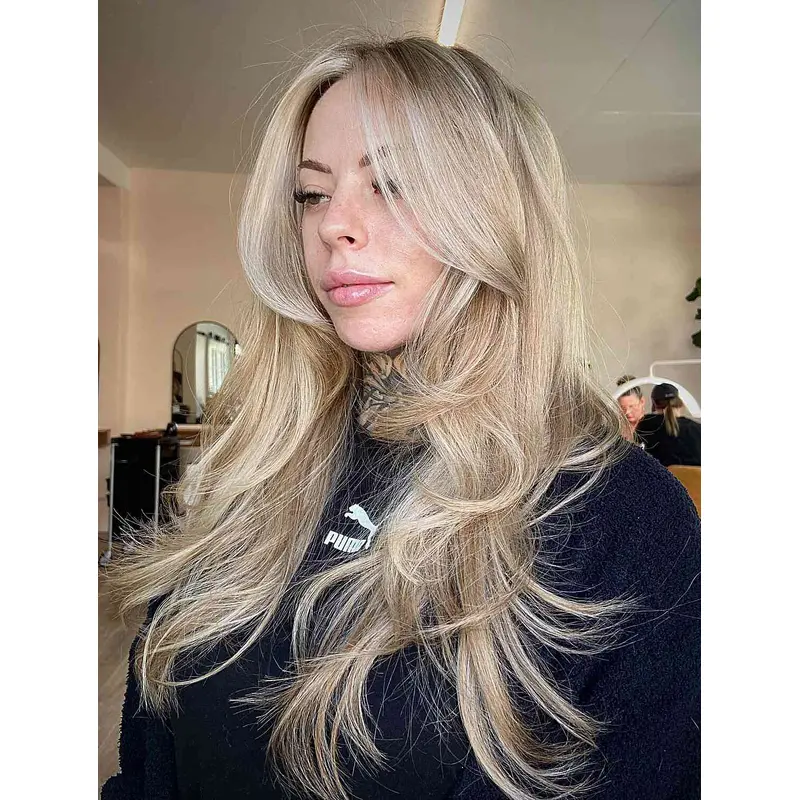 Long Layered Wigs Synthetic Wavy Wigs Lace Front Wigs