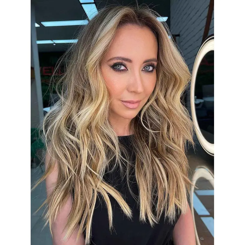 Ombre/2 Tone 18" Monofilament Long Hair Wigs That Look Real