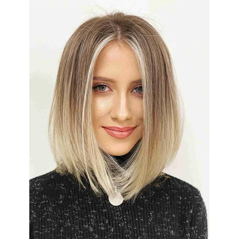 Wigs Medium Length Straight Bobs Wigs Synthetic Lace Front Wigs
