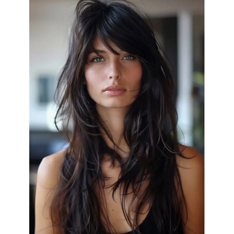 Synthetic Monofilament 18" Wigs With Long Bangs