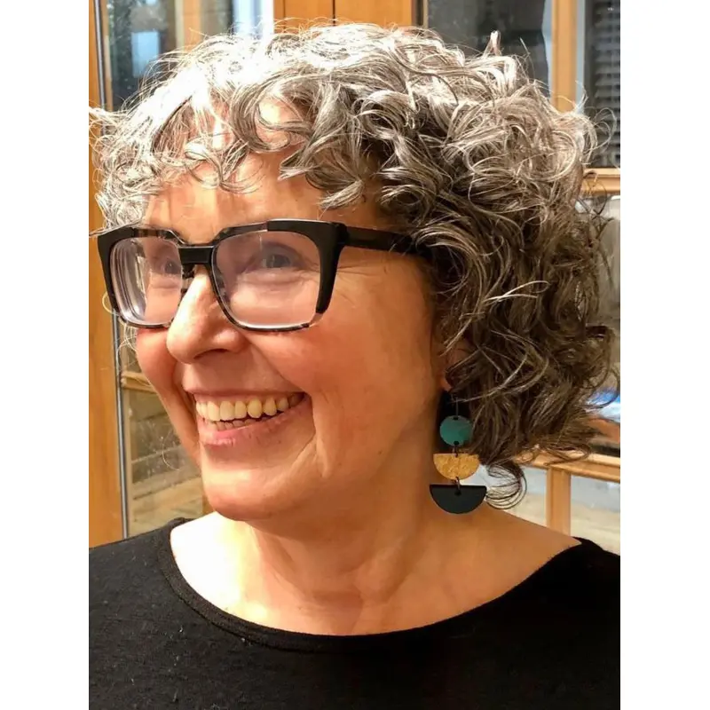Grey Wig Bob Layered Monofilament Short Wigs