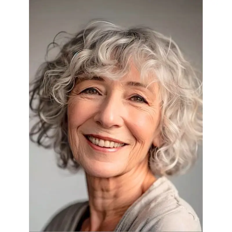 Short Curly Wig Hairstyles 8" Monofilament Synthetic Wigs