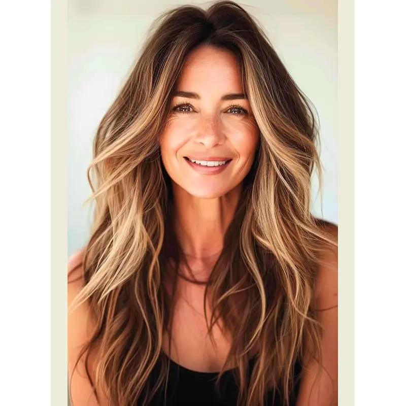 18" Without Bangs Monofilament Long Wavy Wig
