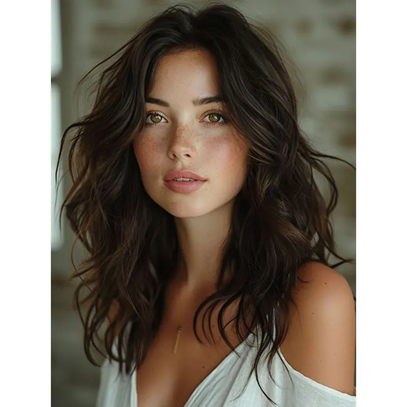 Layered Monofilament 16" Sexy Long Wigs