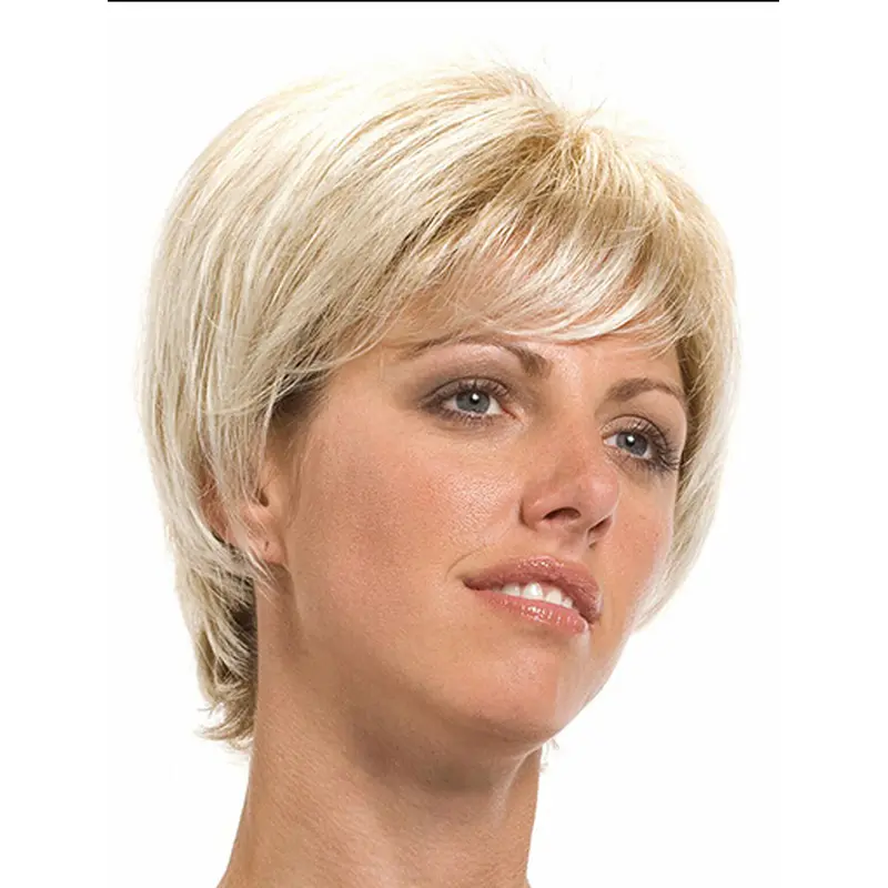 Blonde Lace Front Synthetic No-fuss Short Wigs