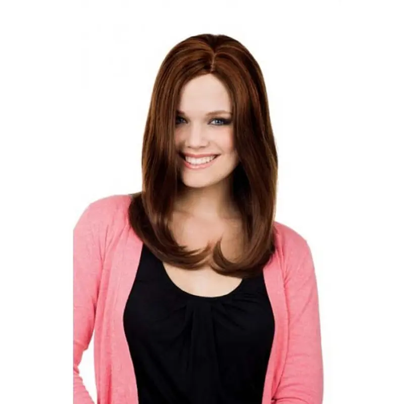 Faddish Auburn Lace Front Synthetic Long Wigs