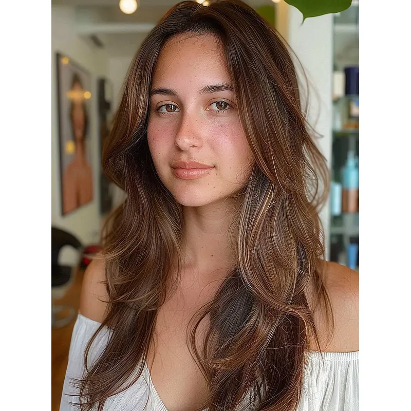 Lace Front Layered 18" Wavy Long Hair Wigs For Women