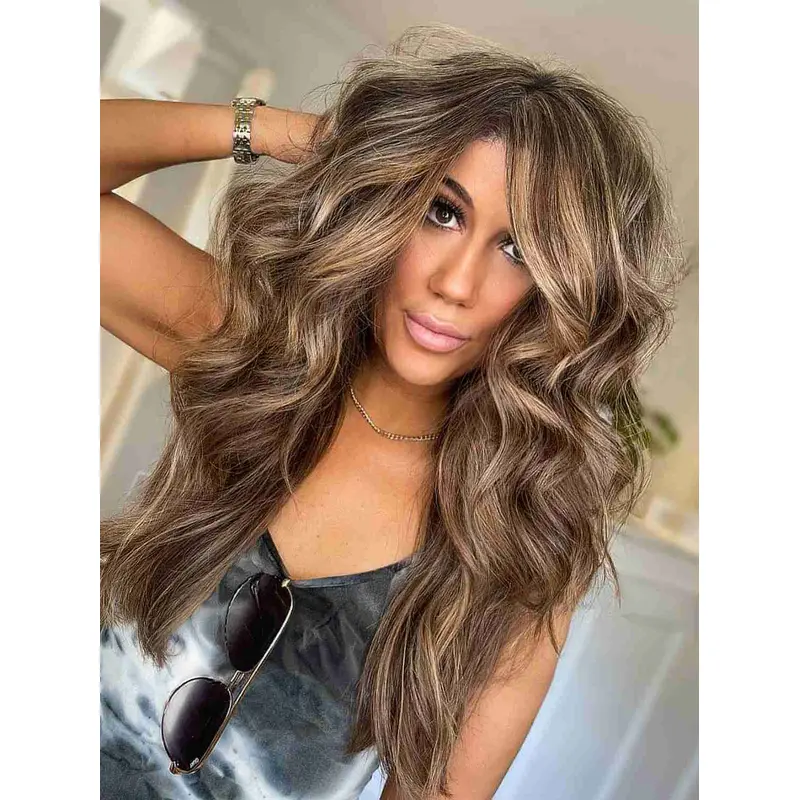 Lace Front Layered 20" Long Wavy Wigs