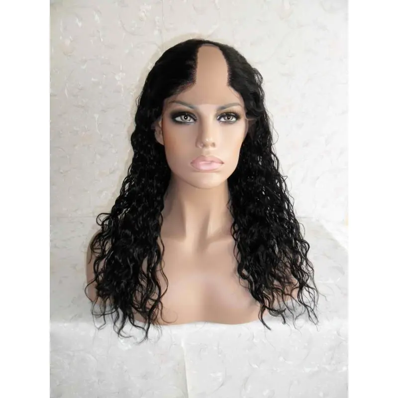 Wholesome Black Curly Long U Part Wigs