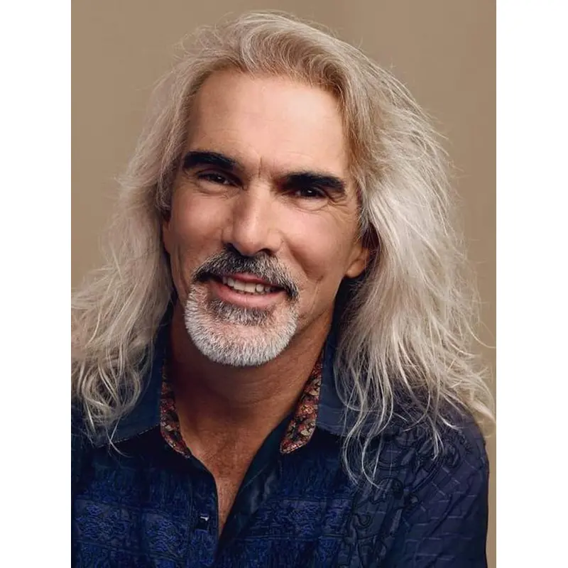 Wigs For Men Long Hair Grey Wavy 16" Synthetic Wigs