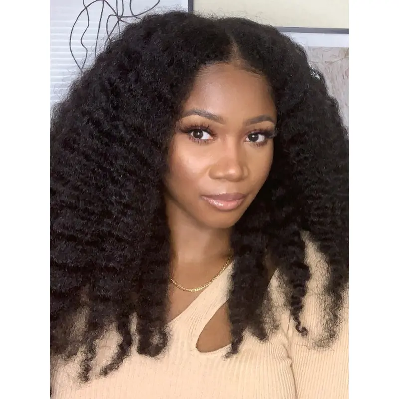 Black Wigs African American Without Bangs Lace Front 16" Wigs
