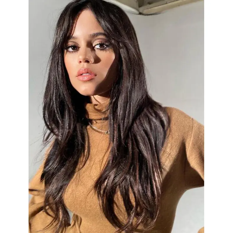 Human Hair Lace Wigs Long Wavy Brown Wigs Layered Lace Front Wigs
