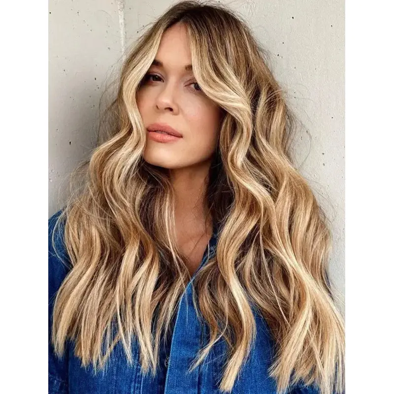 Long Layered Wigs Popular Blonde Wig Synthetic Long Hair Wigs For Women