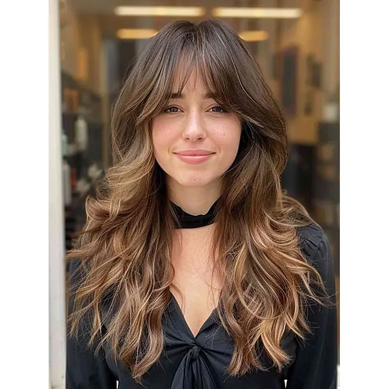 Layered Synthetic Monofilament 18" Long Hair Wigs