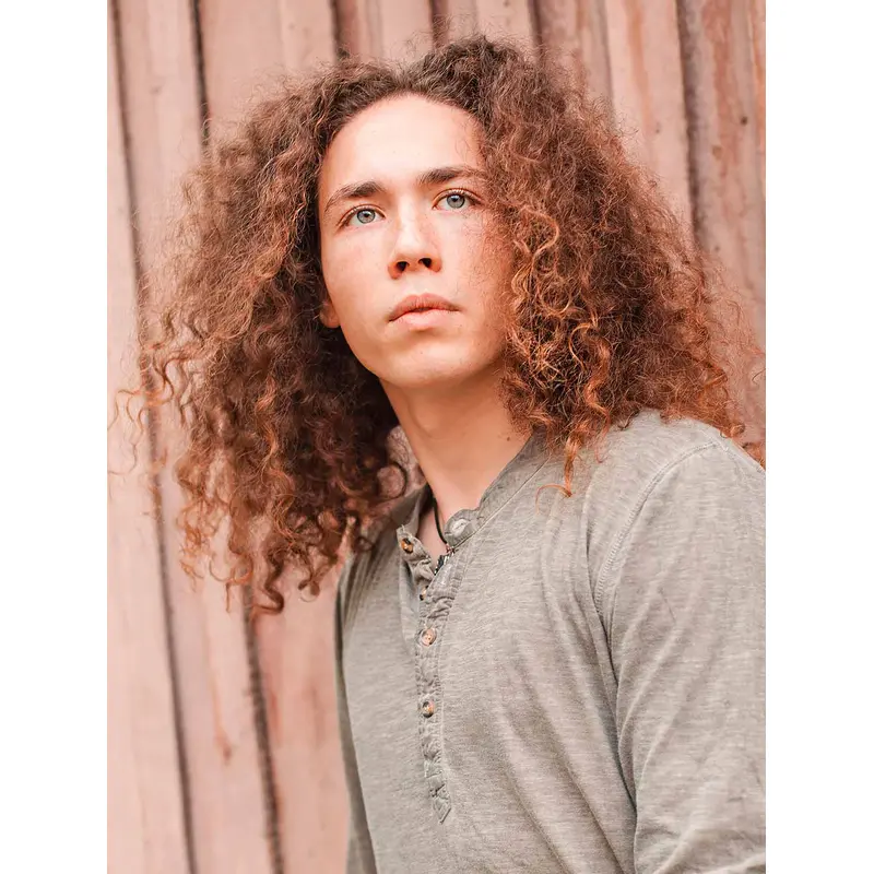 Red Synthetic Monofilament Curly Long Men Wigs