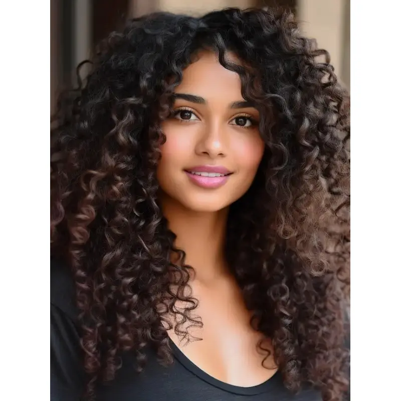 African American Wigs Human Hair Monofilament 16" Long Wigs
