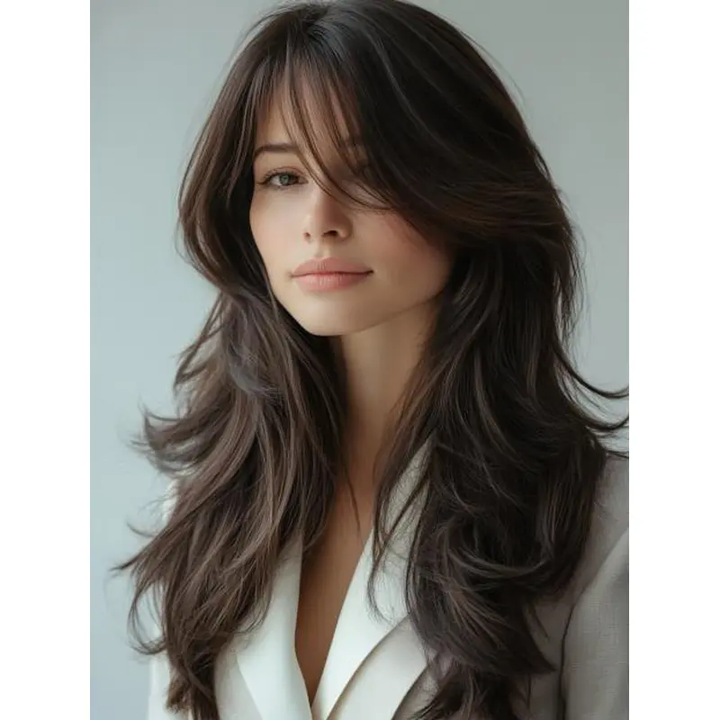 Wig Long Hair Synthetic 20" Wavy Monofilament Wigs