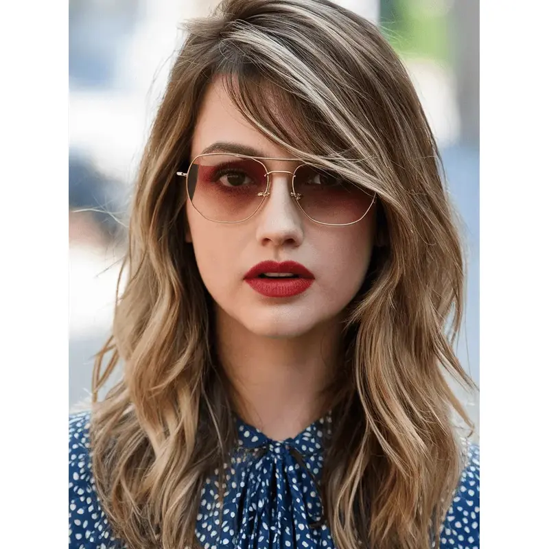 16" Wavy Monofilament Long Layered Wigs