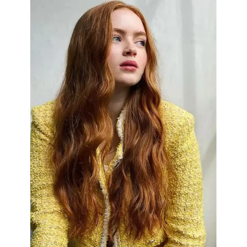 Auburn Wig Lace Front Wavy Long Wigs with Barely There Layers